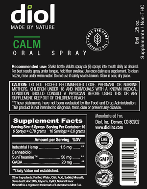 Diol Calm (Anti Anxiety and Stress Spray)