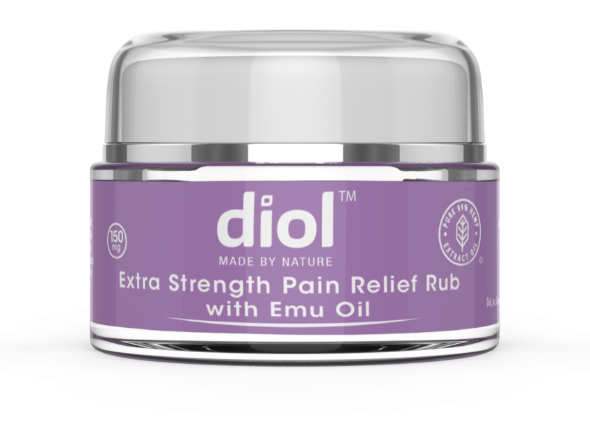 Diol Extra Strength Pain Relief Rub with Emu Oil  2oz Jar