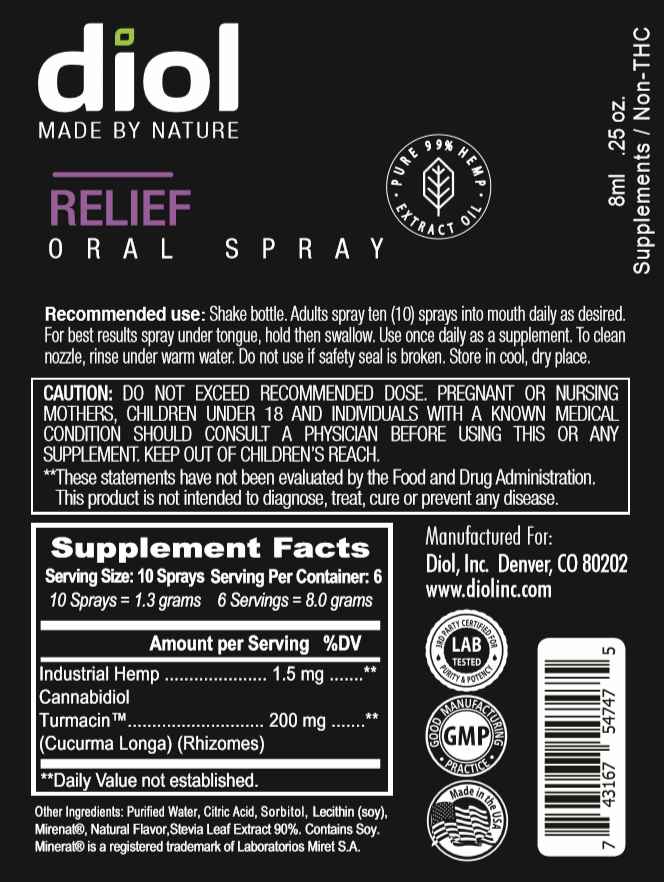 Diol Relief (Pain Relief Oral To Go Spray)